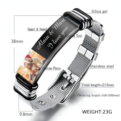 Stainless Steel Mesh Strap Bracelet – Sleek & Durable Design