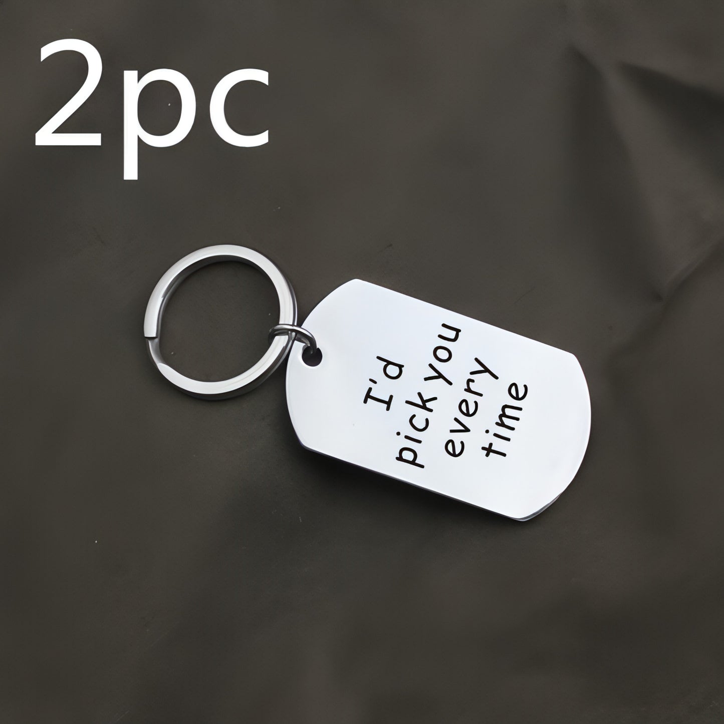 Custom Engraved Titanium Steel Keychain – Personalized Gift