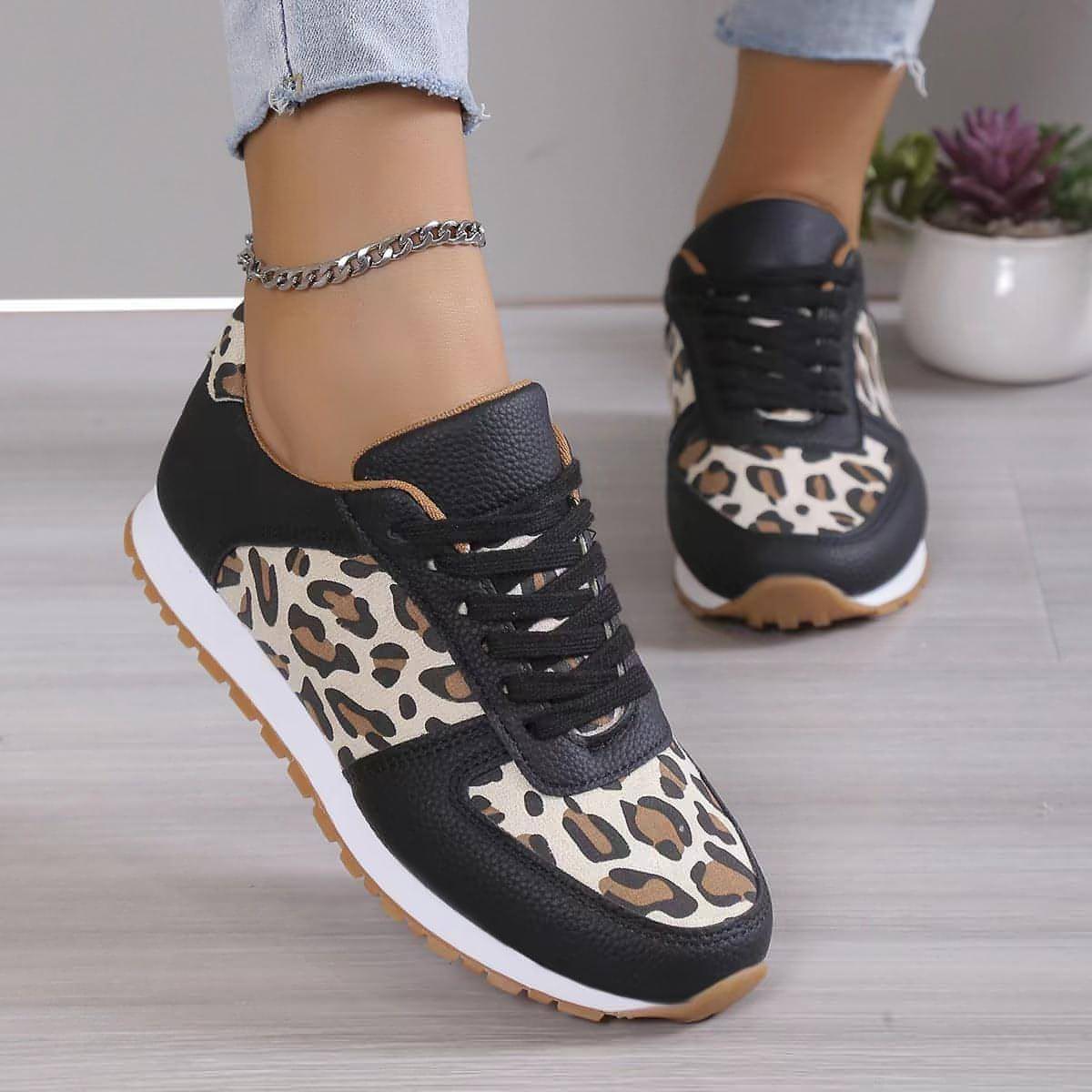 A.1 Leopard Print Sports Shoes For Women Sneakers