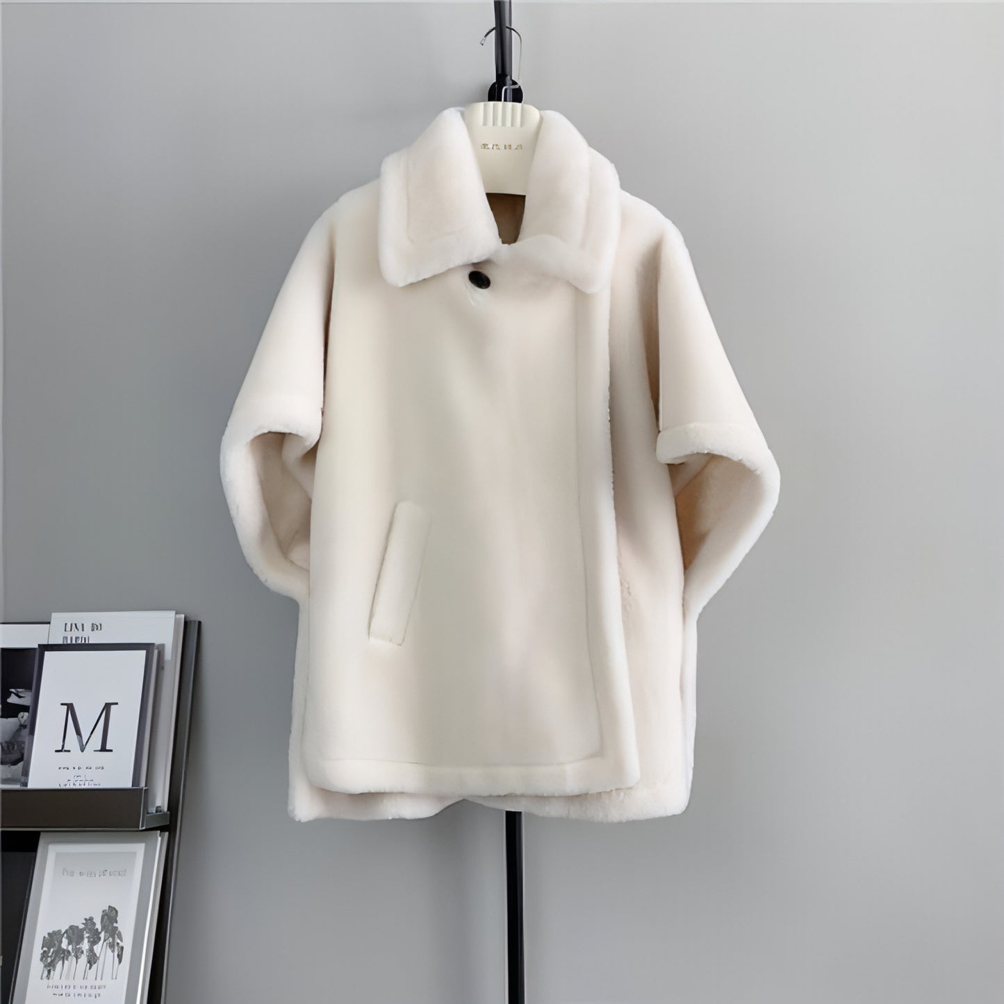 Women's Mid-length Loose Batwing Sleeve Lamb