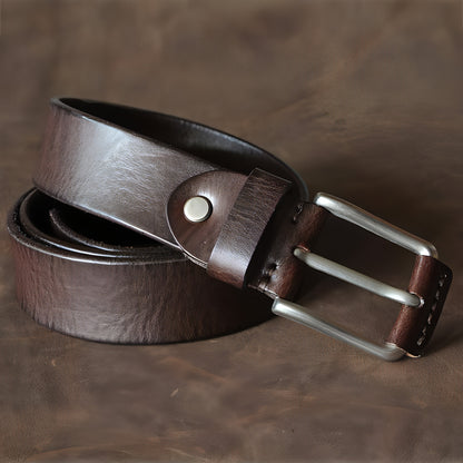 First Layer Cowhide Handmade Belt Men's Pin Buckle Belt