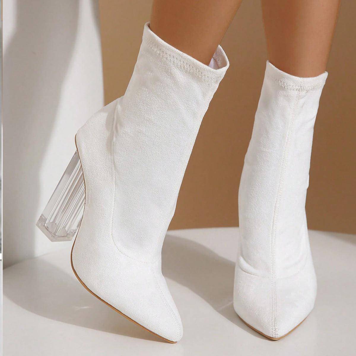 A1. Crystal High-heeled Shoes Women Boots