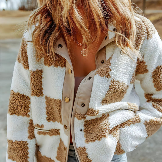 A1. Fashion Personality Women's Plaid Jacket