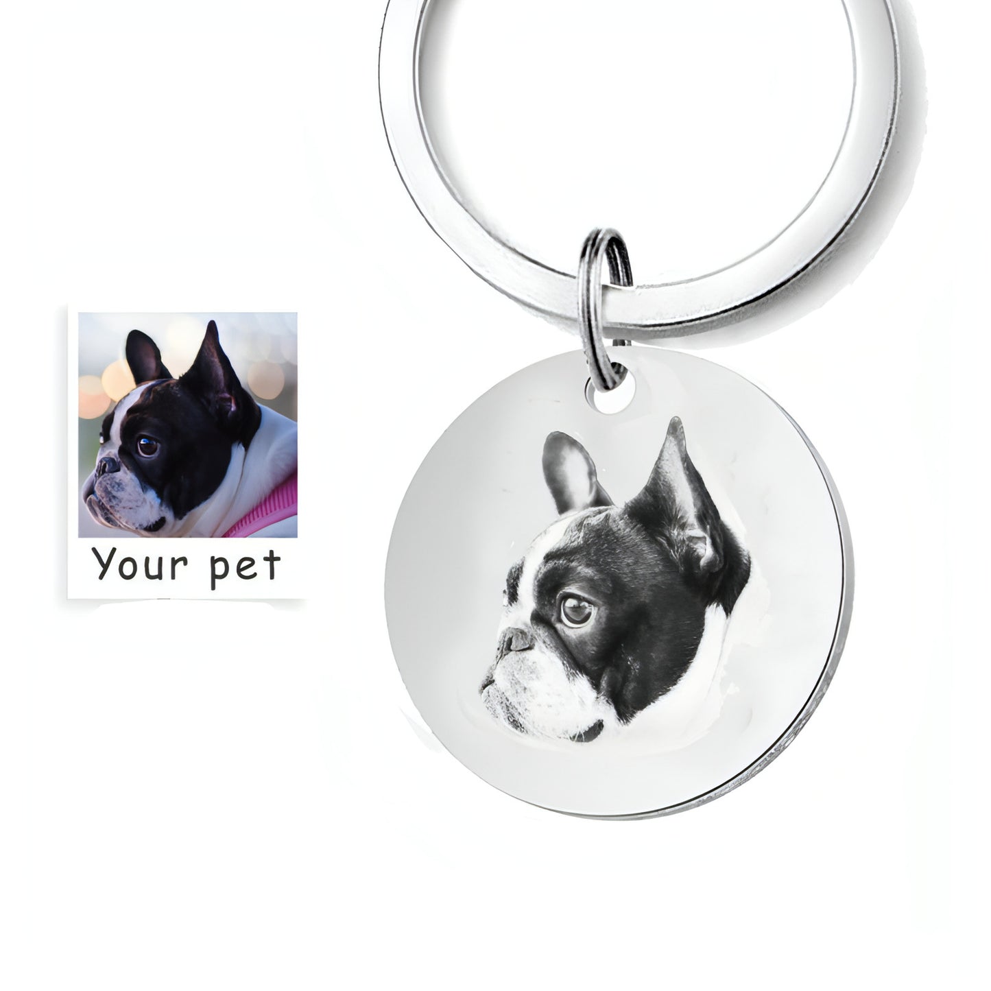 Custom Engraved Pet Photo & Name Keychain – A Forever Memory of Your Beloved Pet!