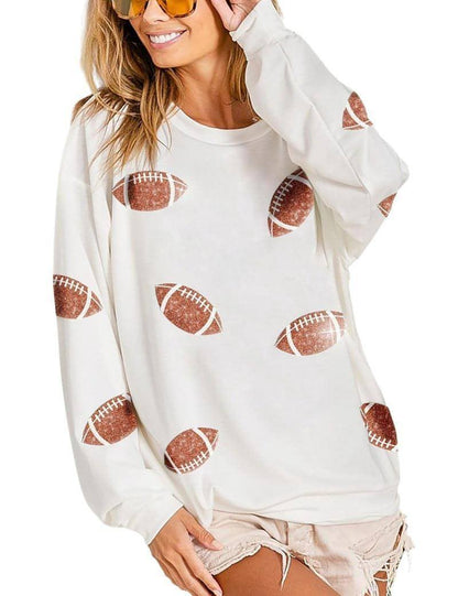 Women's Loose Casual Rugby Sweater