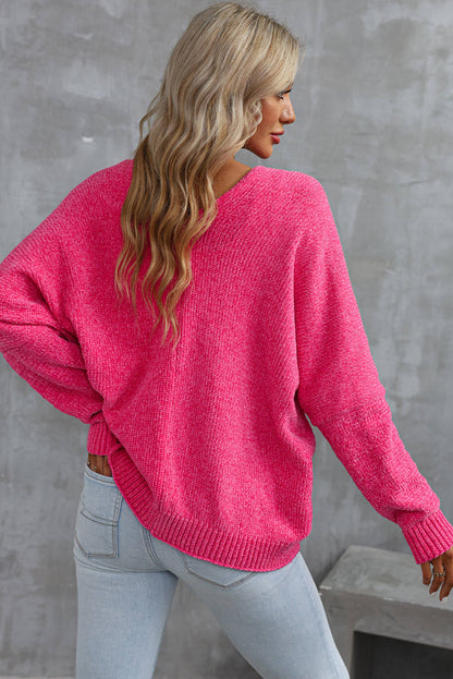 Roseknöpfe vorne steckte Pullover -Strickjacke