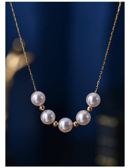 Radiant Pearl 18k Gold Регулируемое ожерелье