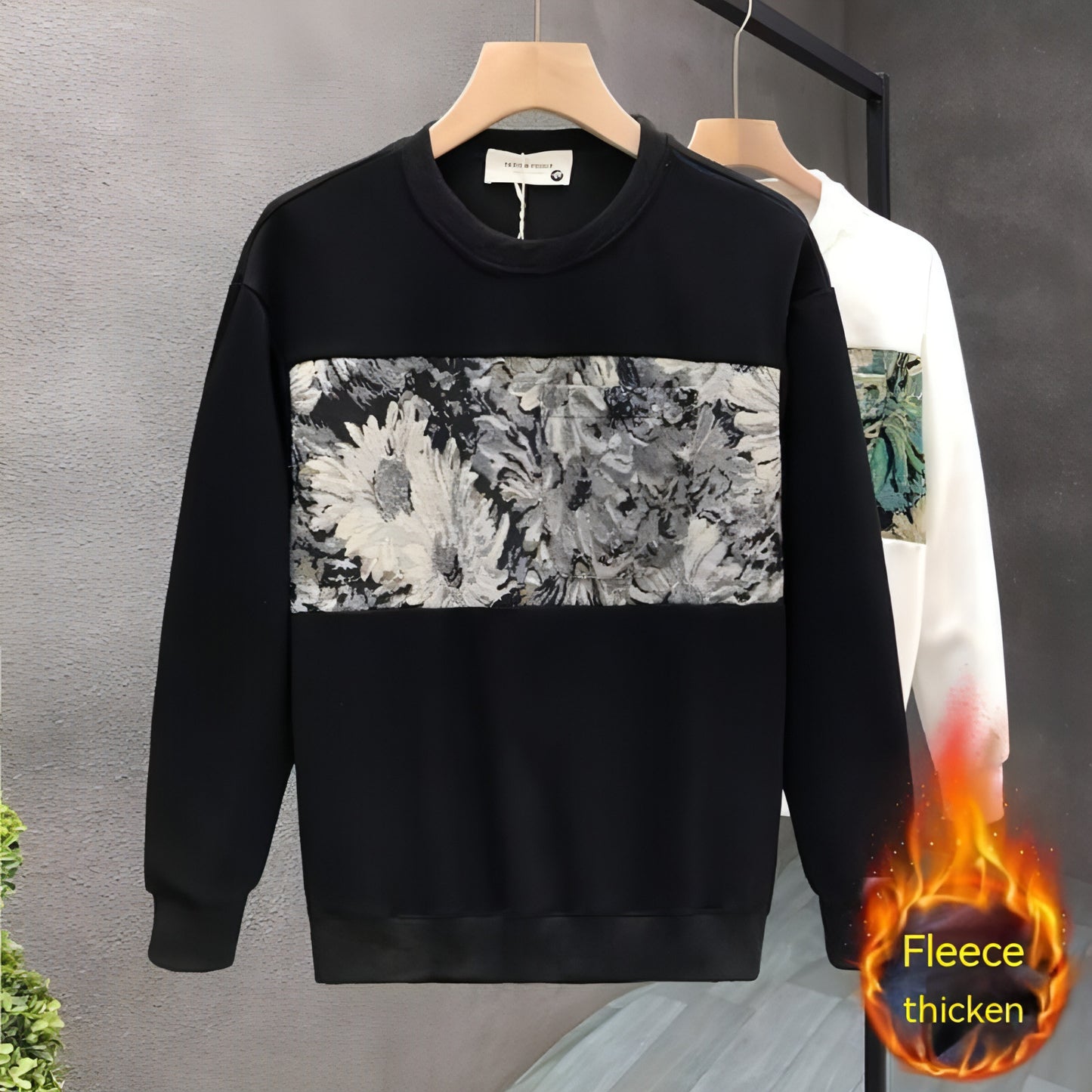 Fashion Brand Crew Neck Pullover Sweatshirt Men