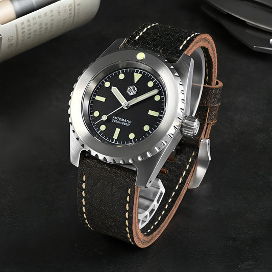 San Martin - Men's Stainless Steel Diving Automatic Mechanical Sports Watch