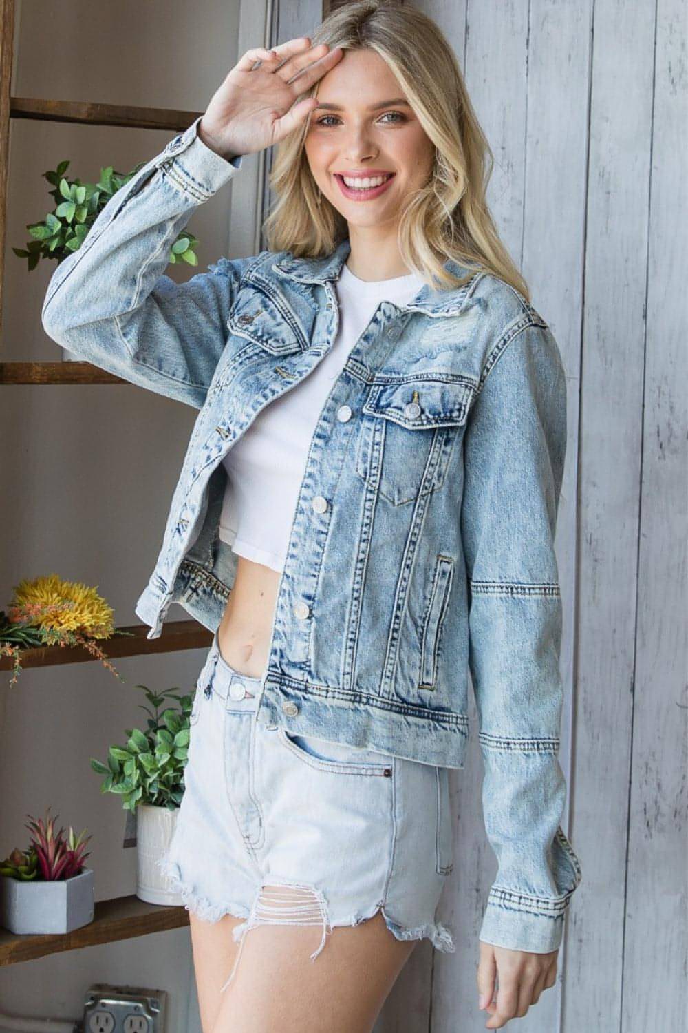 Veverret Comensed Button Up Denim Jacket