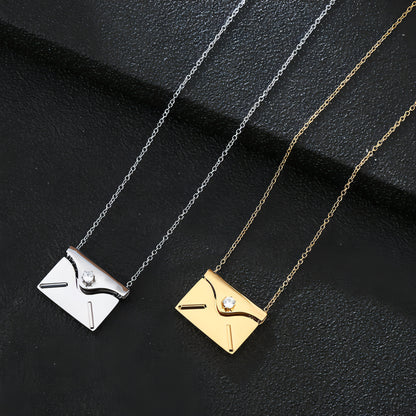 Pullout Envelope Couple Necklace DIY Personalization