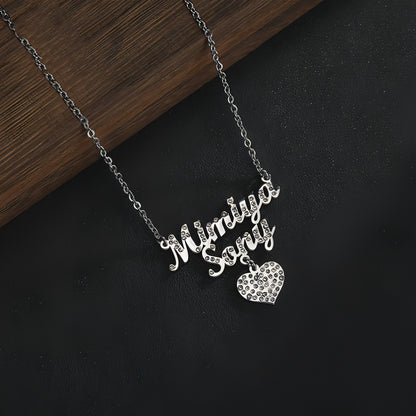 European And American Stainless Steel Name Necklace Personalized