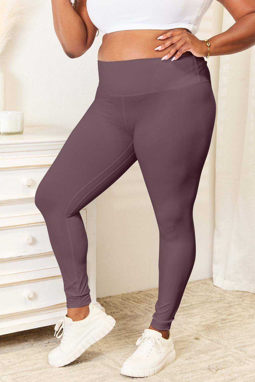 Leggings deportivos con cintura ancha Double Take