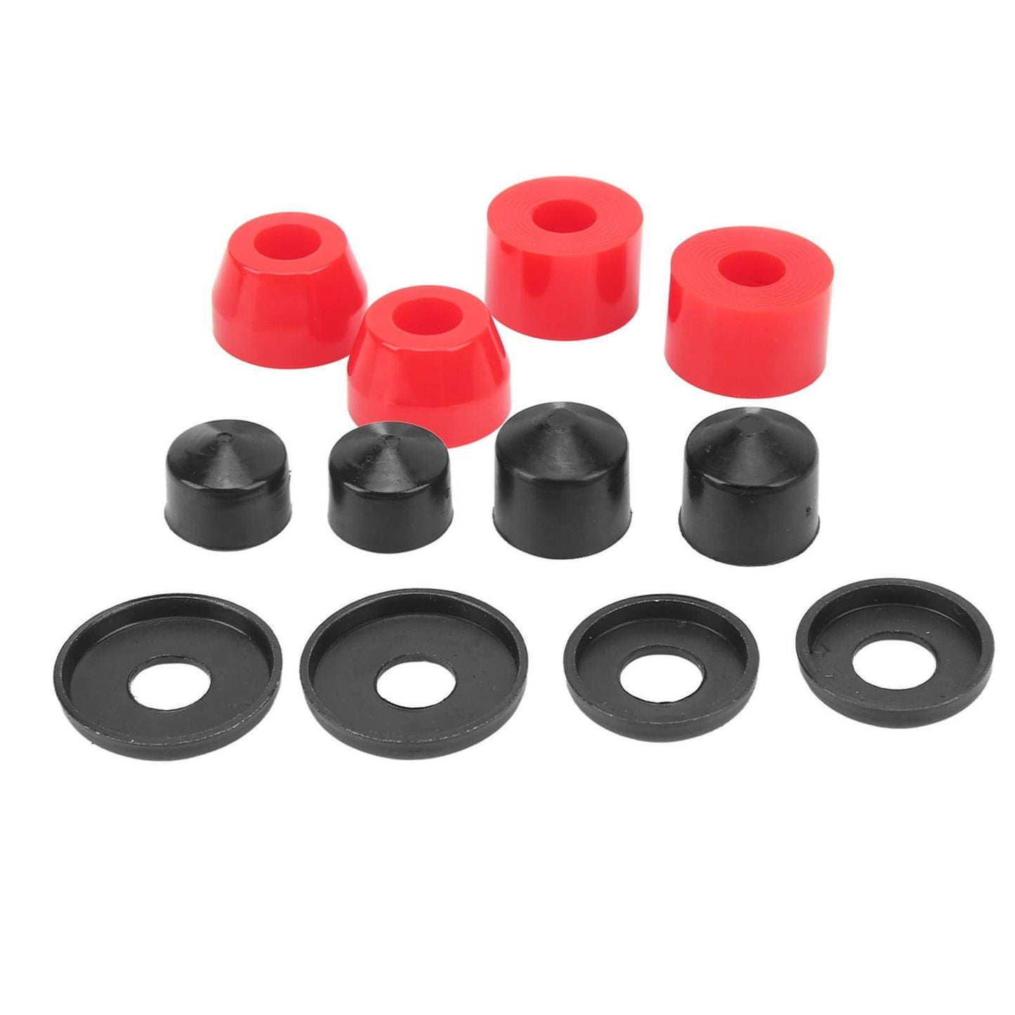 Skate Board Bushing Set PU Damping 90A Skateboard Replacement Bushings for 4 Wheel Skateboard Red