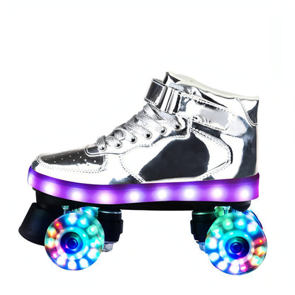 Patines de cuatro ruedas con luces intermitentes