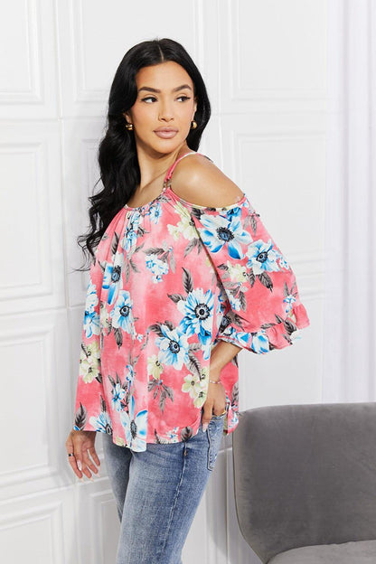 Blusa con hombros descubiertos y diseño floral Fresh Take de Sew In Love en tamaño completo