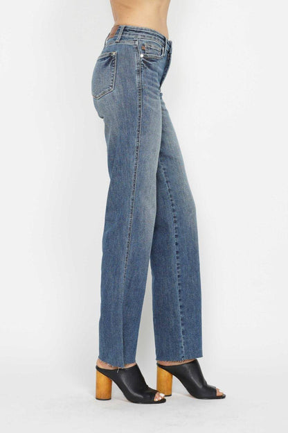 Judy Blue Full størrelse Magekontroll Straight Jeans