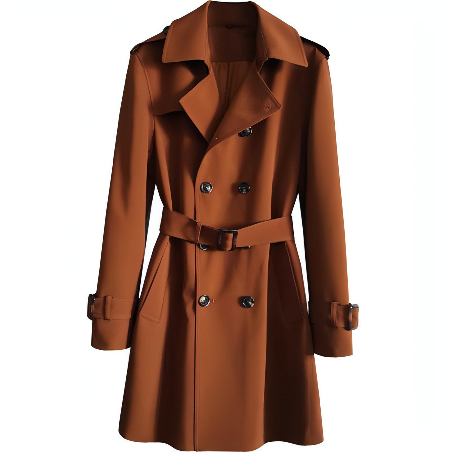 Men's Classic Double-breasted Trench Coat Long