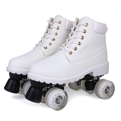 Double Row Skates Double Row Pulleys Four-roller Skates Roller Skating Flashing Wheels