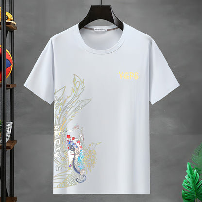 Camiseta de manga corta de gran tamaño para hombre suelta