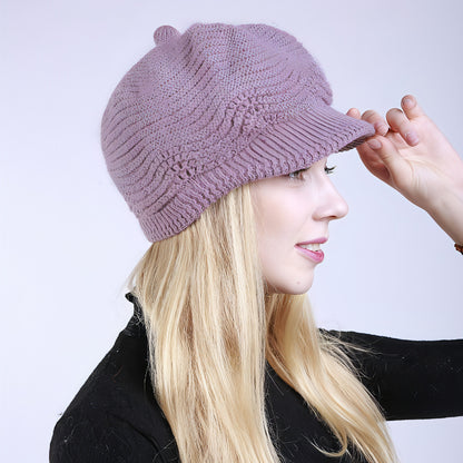 Fleece Fashion Warm Ladies Knitted Hat