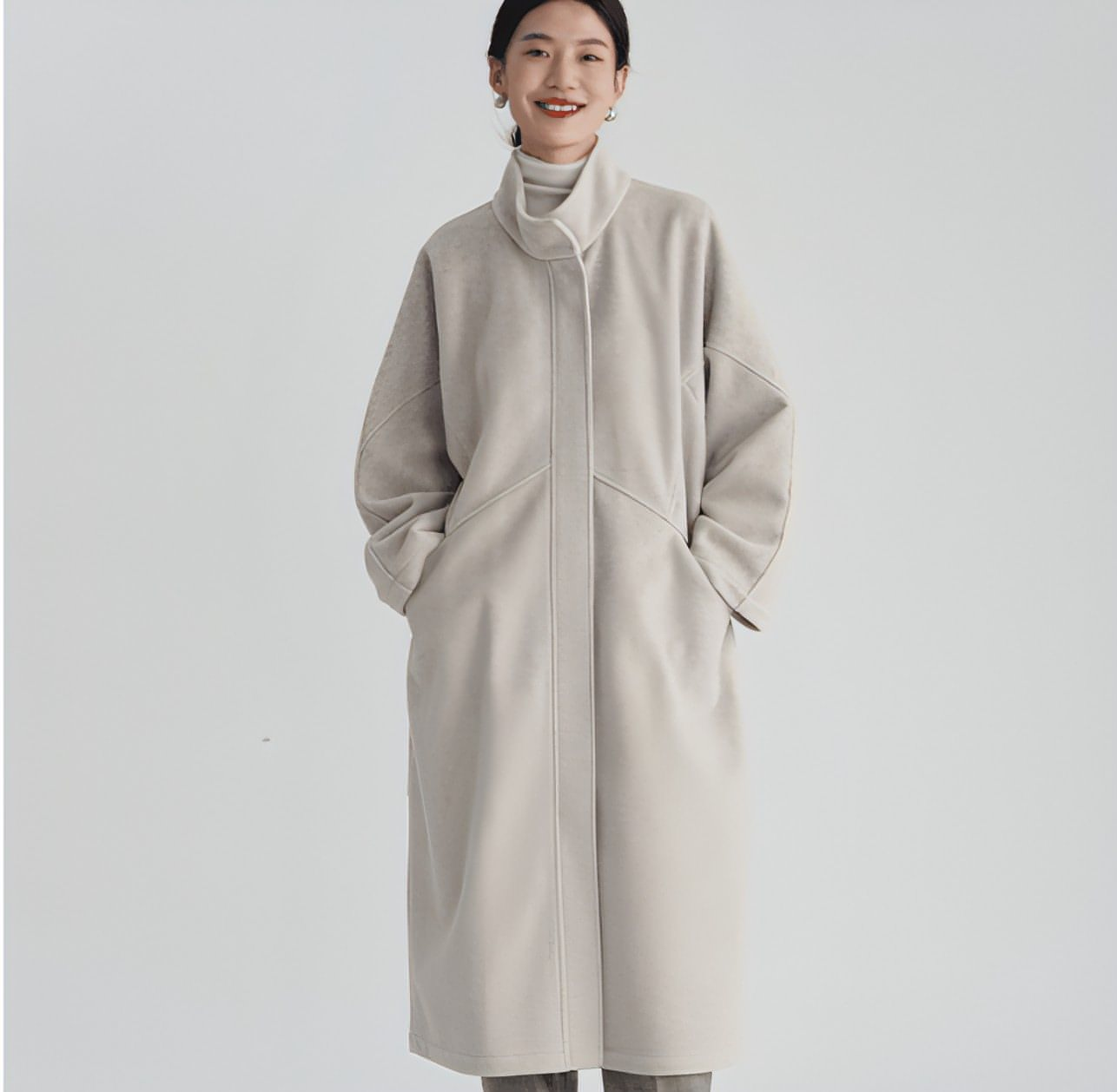 Women's Woolen Overcoat Long Coat Jacket