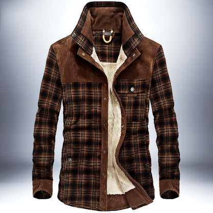 Pure Cotton Plaid Jacket Men