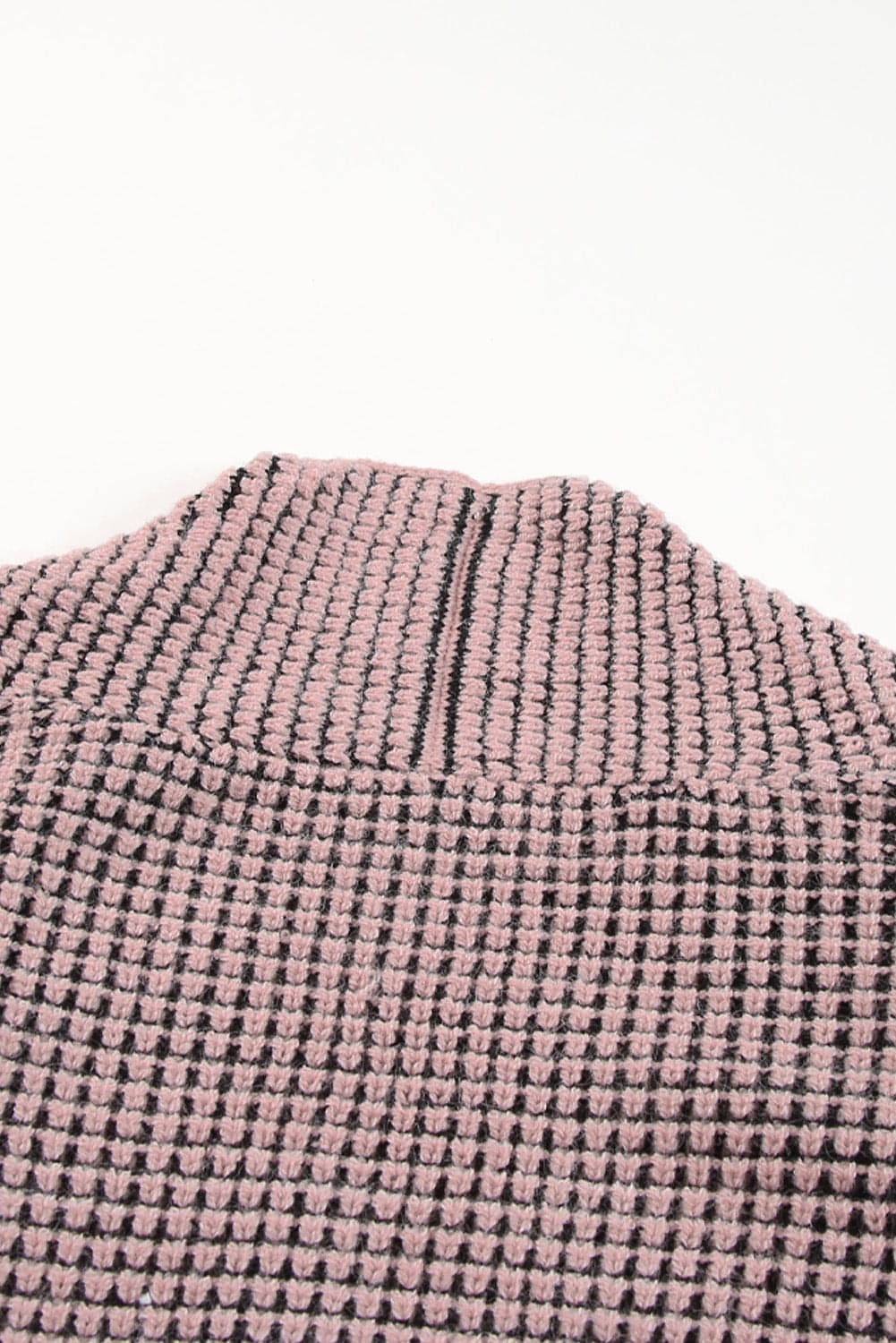 Pink Chunky Waffle Pleteni preveliko ovratnik Cardigan