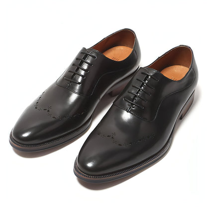 Italian Carved Leather Shoes Handmade Goodyear Leather Shoes Men