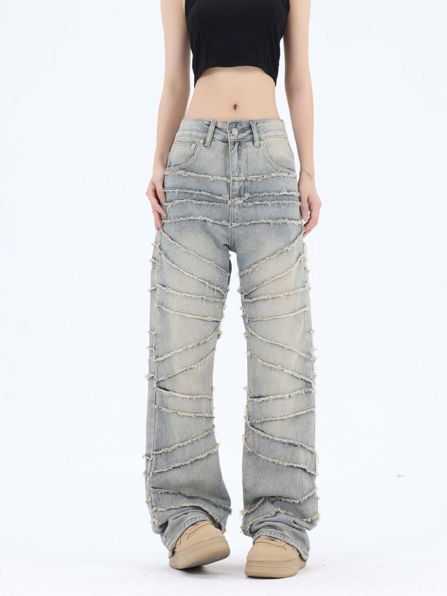 High Street Women 's Jeans With Whiskers Youth