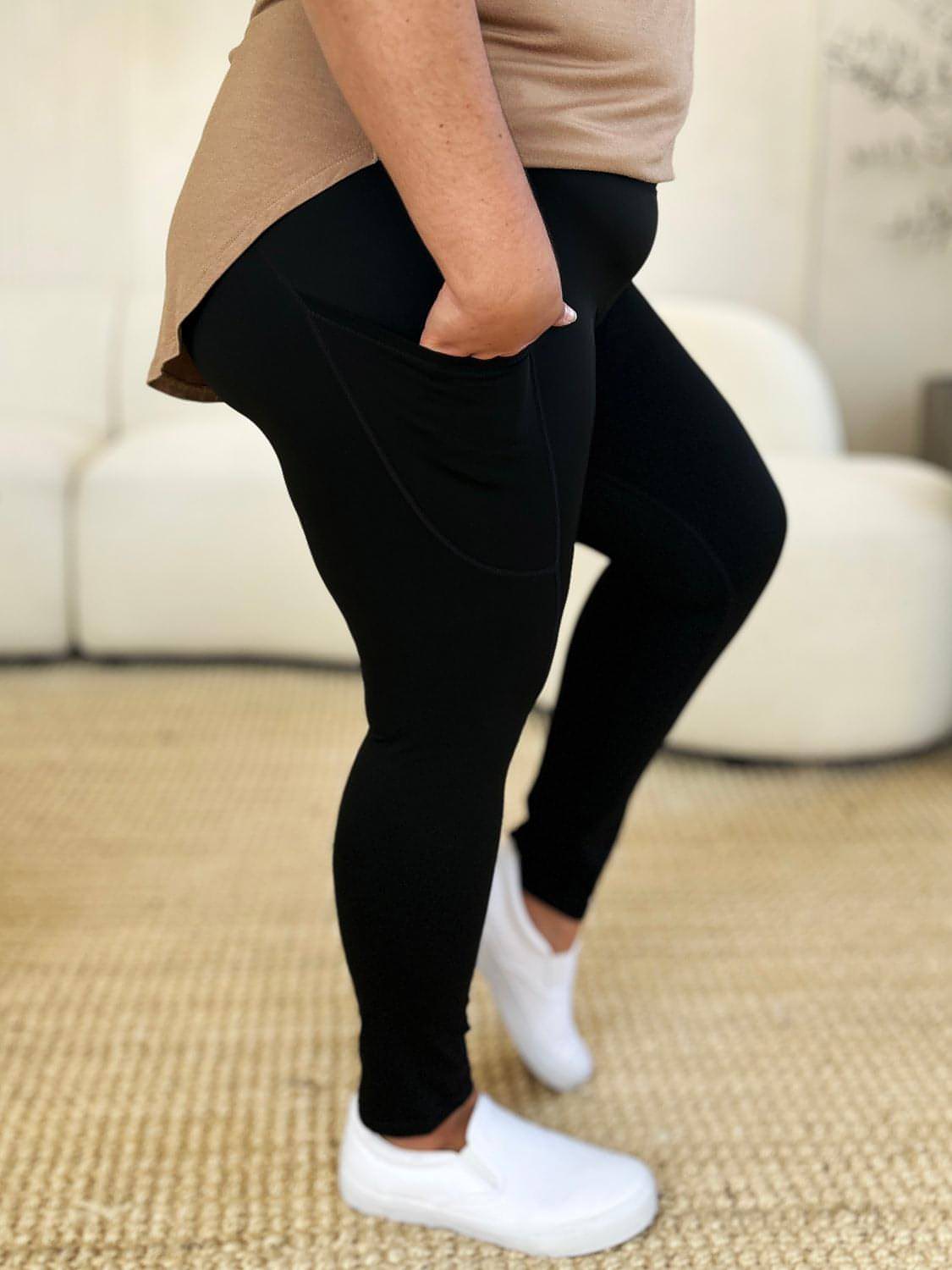 Sport-Leggings mit breitem Bund