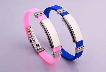 Titanium steel silicone bracelet