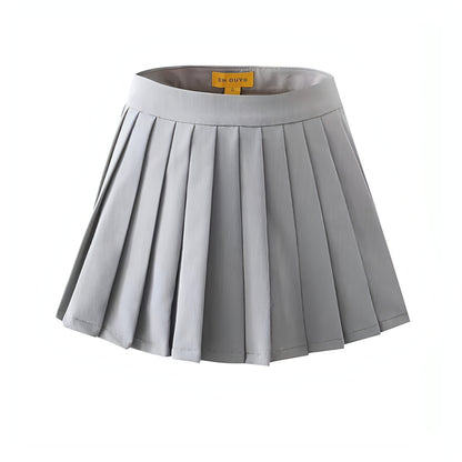 Ladies Fashion High Waist A-Line Skirt Fans