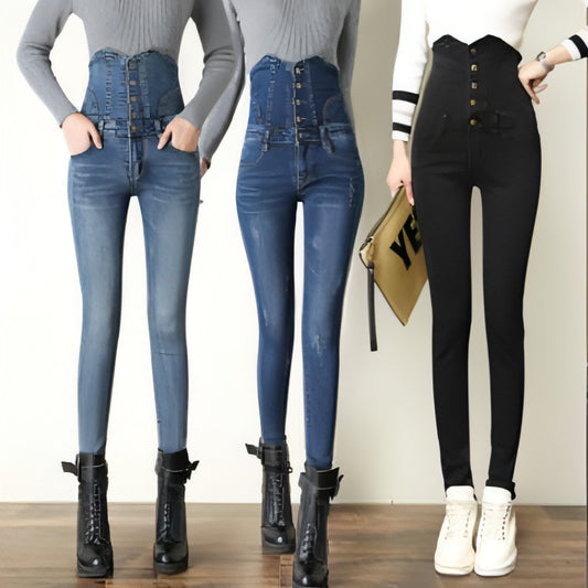 Jeans mit hoher Taille