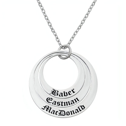 Custom Engraved Three-Name Necklace – A Symbol of Love & Connection!