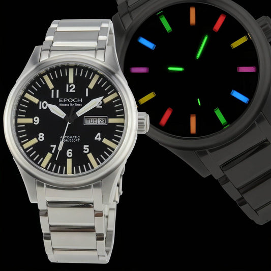 EPOCH - Reloj para hombre Rainbow Light Tube Automático Mecánico Resistente al agua