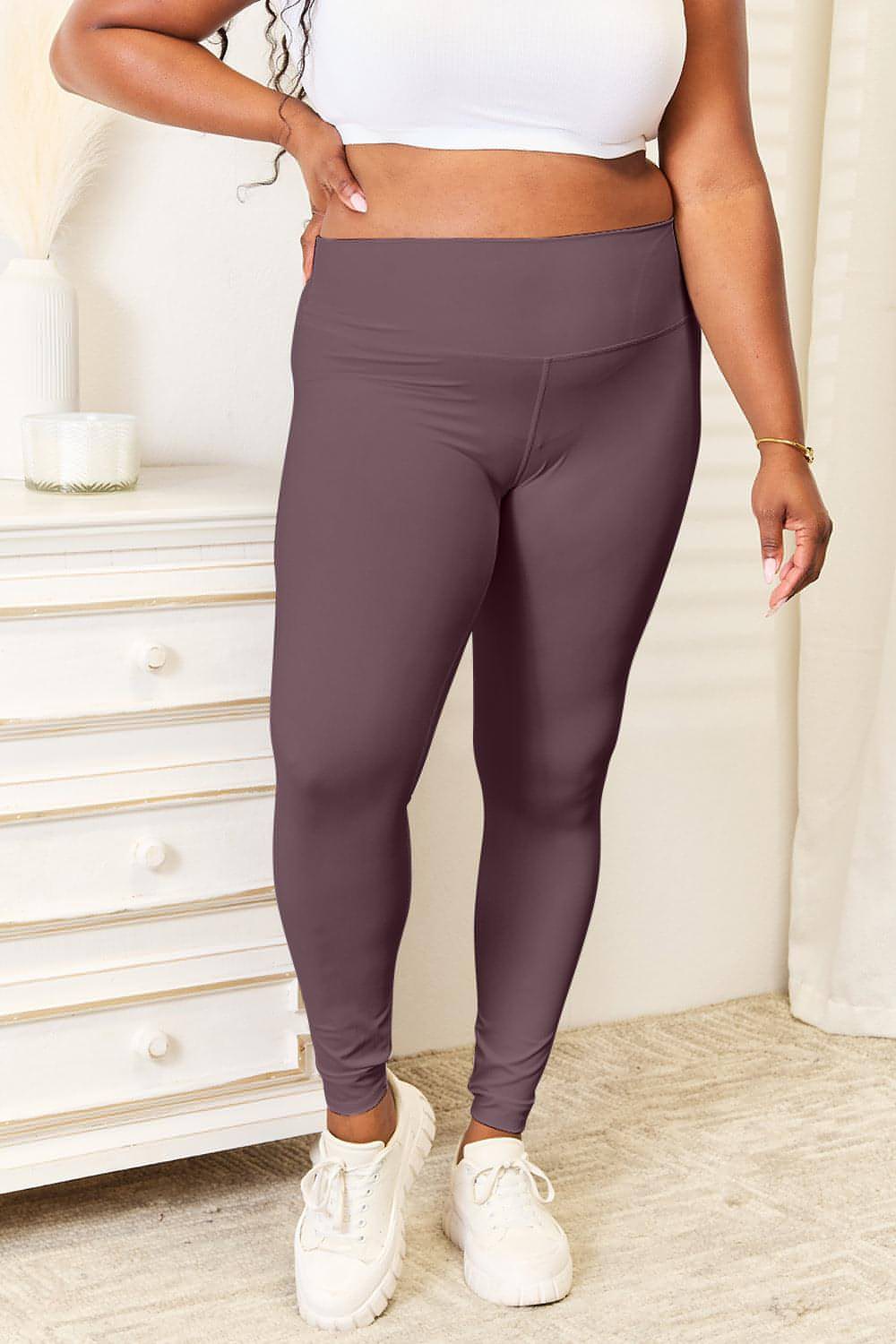 Leggings deportivos con cintura ancha Double Take