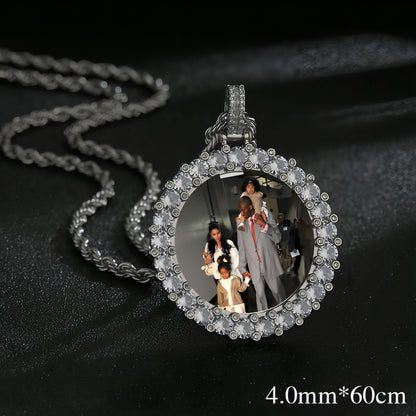 Custom Hip Hop Diamond Photo Pendant – Keep Your Memories Close!