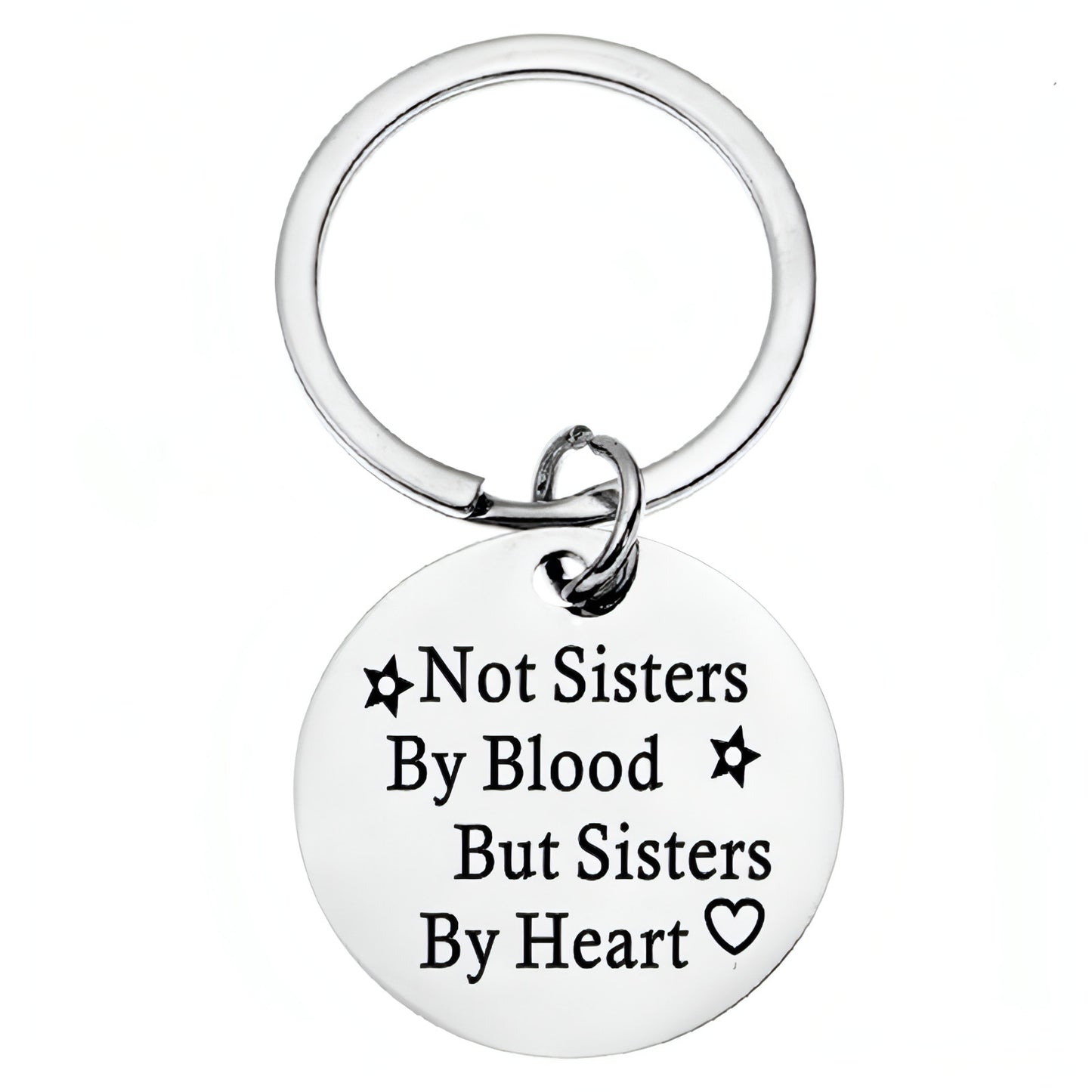 Personalized Stainless Steel Round Keychain – Engraved Pendant for Friends & Family