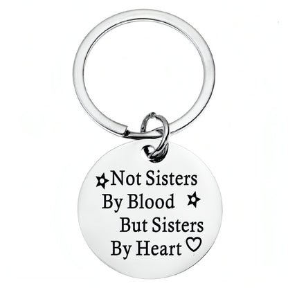 Personalized Stainless Steel Round Keychain – Engraved Pendant for Friends & Family