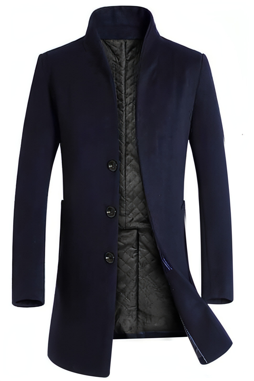 Men's long woolen coat trench coat