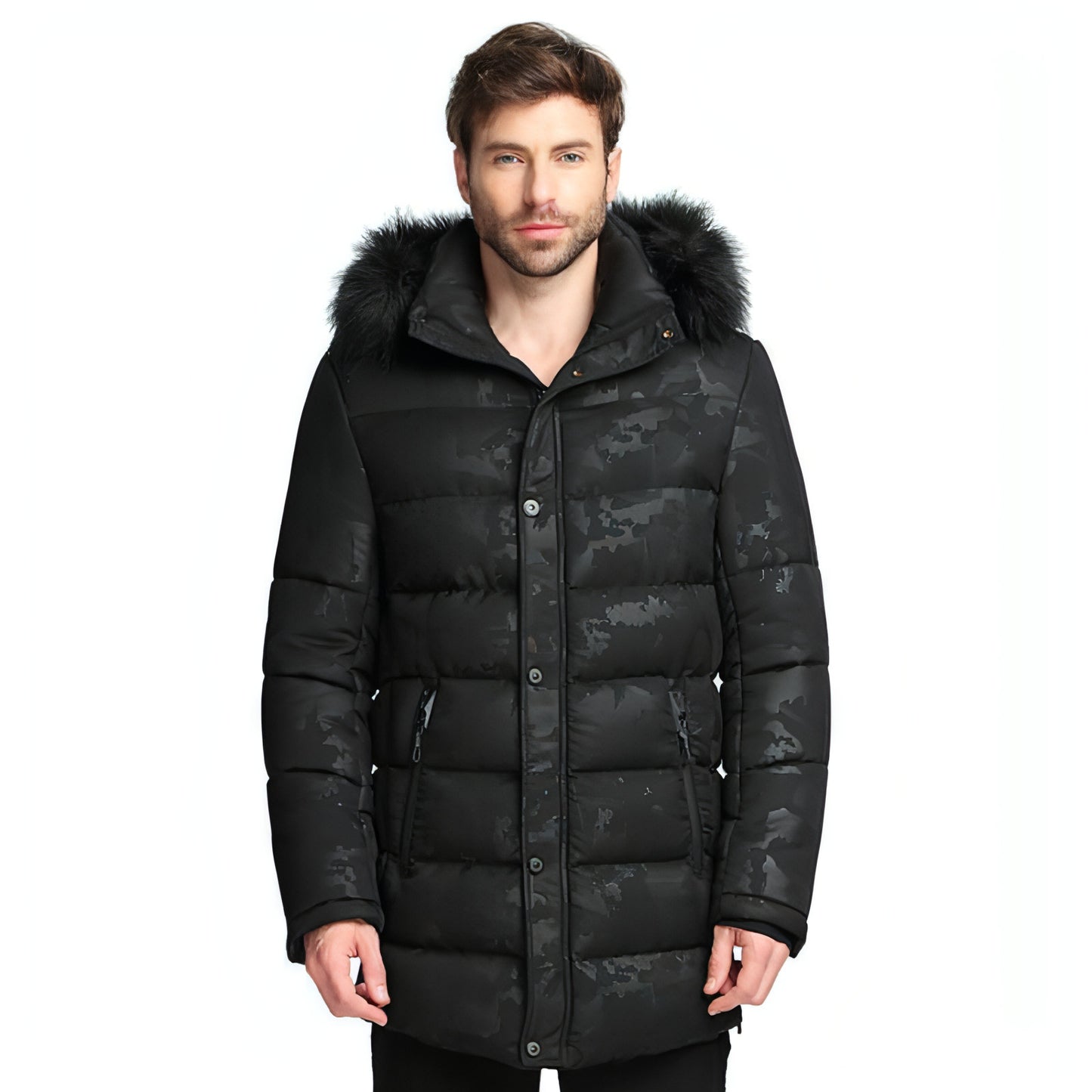 Men's Short Thickened Winter Outdoor Cotton-padded Clothing British Fur Collar Coat Jacket