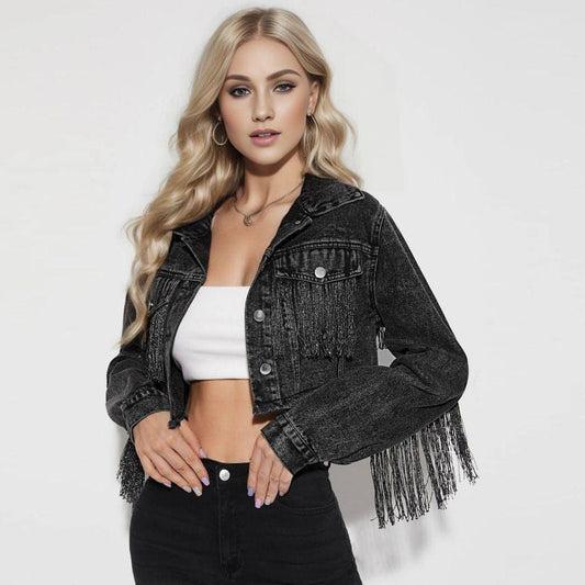 A1. Fashion Tassel Stitching Do The Old Cowboy Jacket For Women