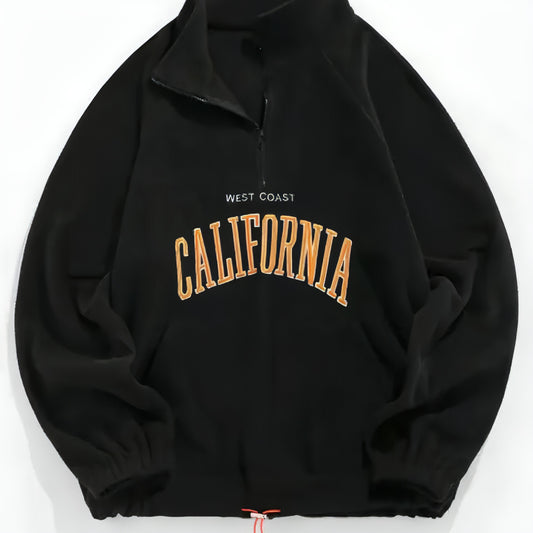 California Loose Zipper Coat Sweater