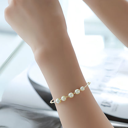 European And American New Light Gold Pearl Bracelet