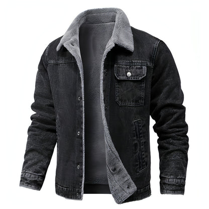 A.1 Men's Fleece-lined CottonCasual Jacket Coat Lambswool