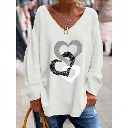 Women's Long Sleeve Loose Casual And Comfortable T-shirt Top