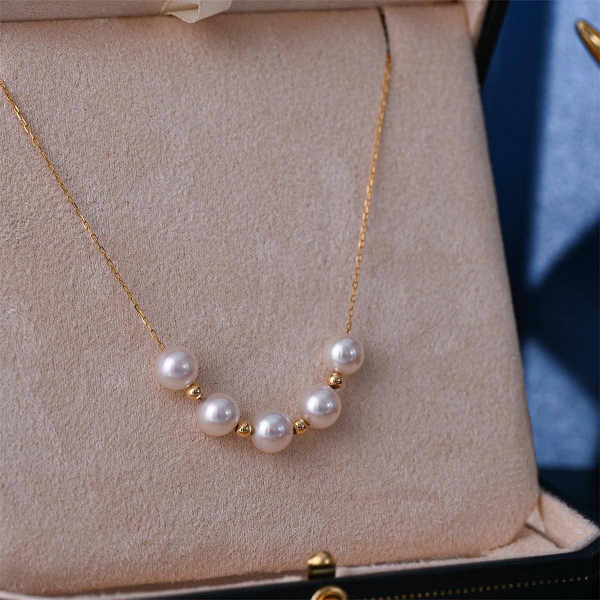 Radiant Pearl 18k Gold Регулируемое ожерелье