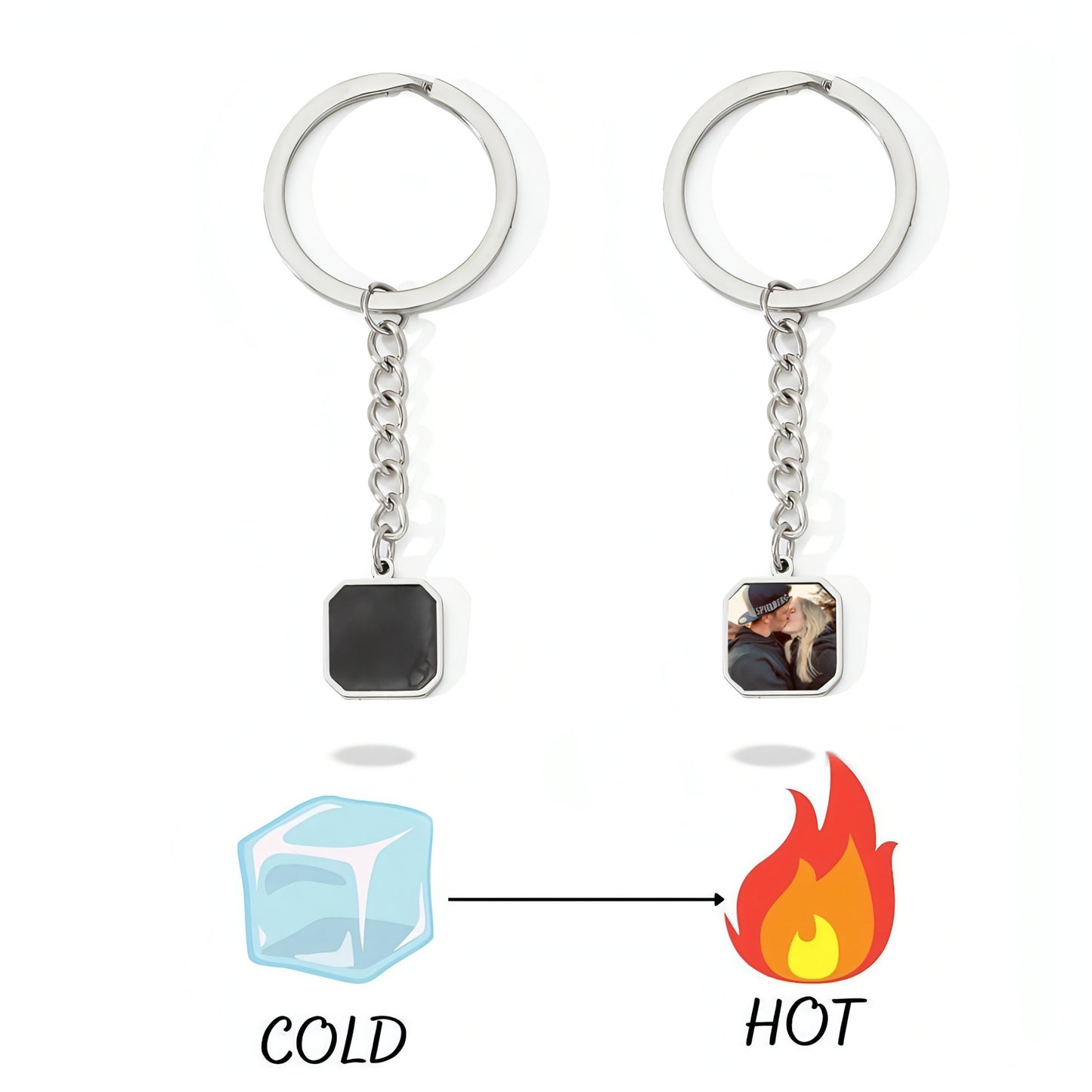 Personalized Thermal Photo Keychain – Unique & Stylish Gift