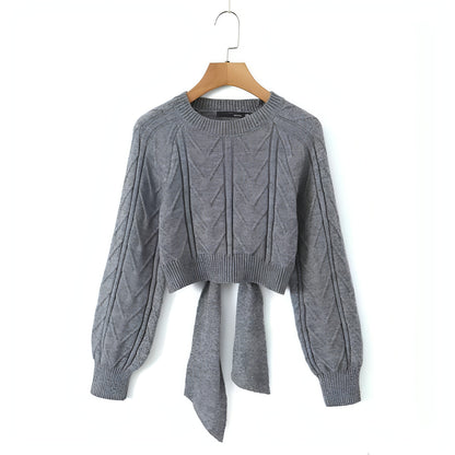 A.1 Short Backless Knitted Sweater Women